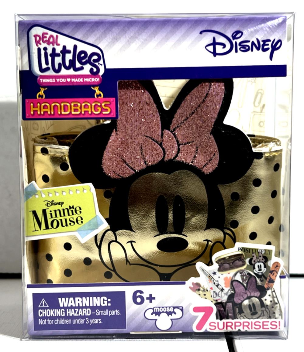 Real Littles Mini Handbag Backpack Disney Minnie Mouse Gold Bag New in package